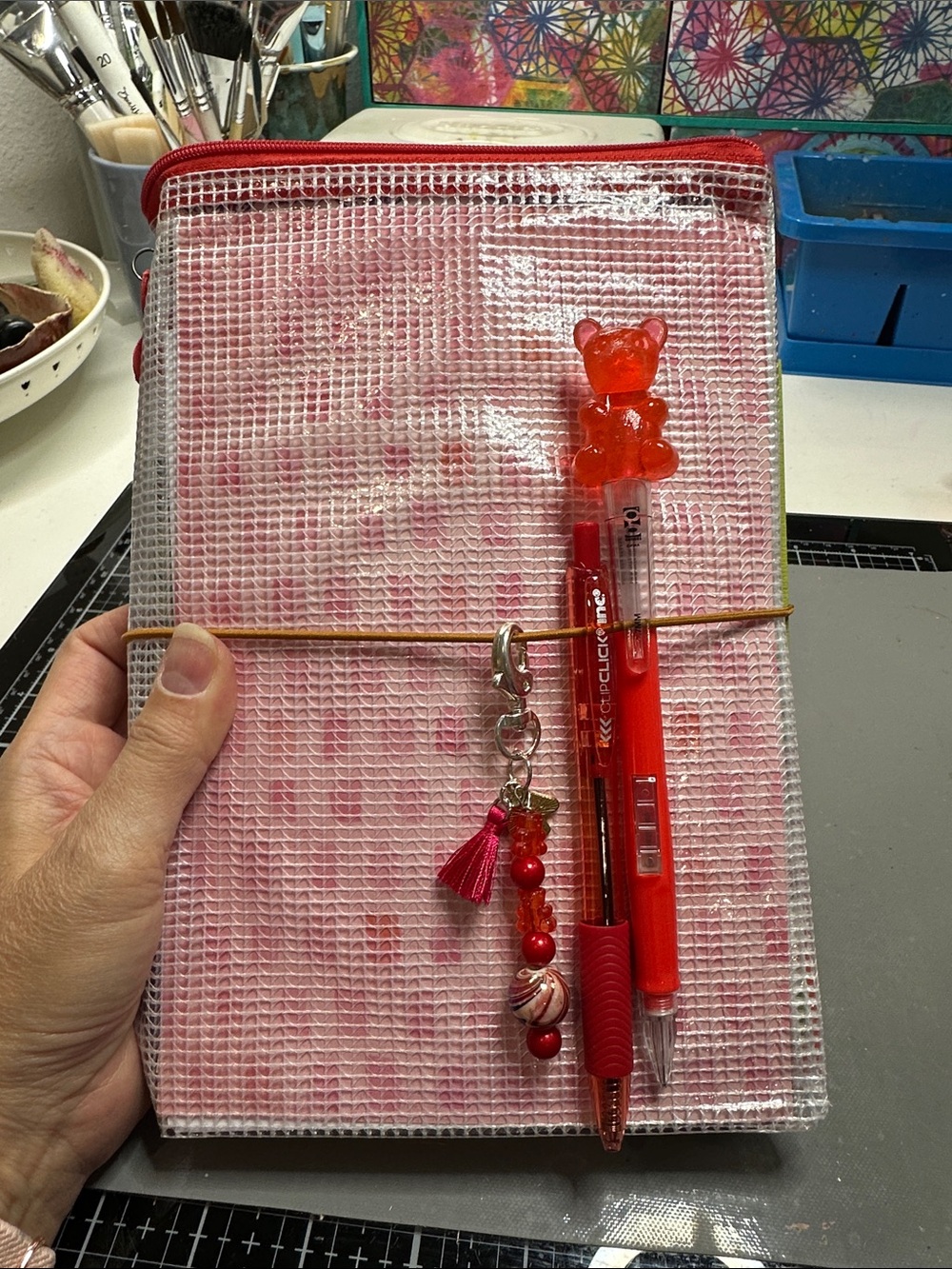 Pouch journal, red
